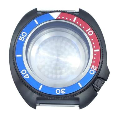 Imagem de FEIYASHI Caixa de relógio preta de aço inoxidável de mergulho luxuosa de 44 mm, vidro de safira, à prova d'água, 100 m, para NH35 NH36/34, peça de relógio com movimento, Anel Chapter preto escuro 9