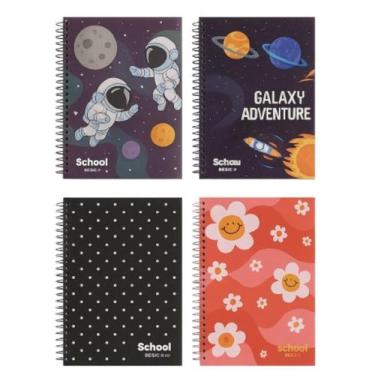 Imagem de Caderno Universitário 1 Matéria Capa Dura 80fls Estampas Sortidas Esco