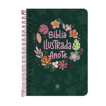 Imagem de Livro - Bíblia Ilustrada Anote NVT espiral - Cores e Flores