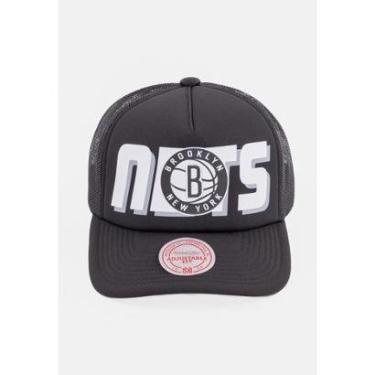Imagem de Boné Mitchell & Ness Aba Curva Brooklyn Nets Masculino-Masculino