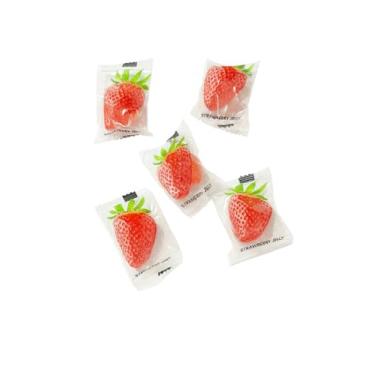 Imagem de Bala De Goma Deluxe Formato De Morango 250g 43% De Suco da Fruta X-Roots