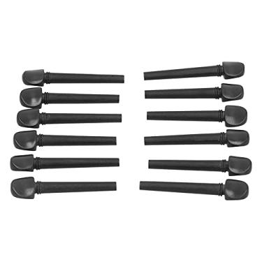 Imagem de SPYMINNPOO 12pçs Varas de ébano Acessórios de Afinação de Madeira Profissional Com Olho de Peixe para Violino Oud, Fácil de Substituir