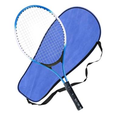 Imagem de oshhni Raquete de tênis para iniciantes, equipamento portátil leve, ferramenta de treinamento para crianças, academia, jogos ao ar livre, verão, Azul