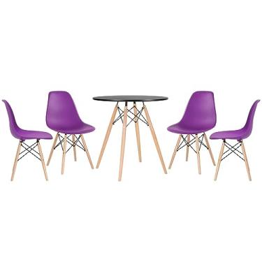 Imagem de Loft7, Mesa redonda Eames 70 cm + 4 cadeiras Eiffel DSW