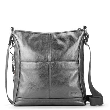 Imagem de The Sak Bolsa tiracolo Lucia em couro, bolsa conversível com alça ajustável, Metálico, One Size, Bolsa tiracolo ajustável de couro Lucia
