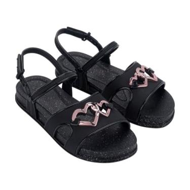 Imagem de Sandália Infantil Menina Grendha Bela Elos de Amor Rosa Ou Preta (Preto, BR, Criança de 4 a 8 anos, Numérico, 29)