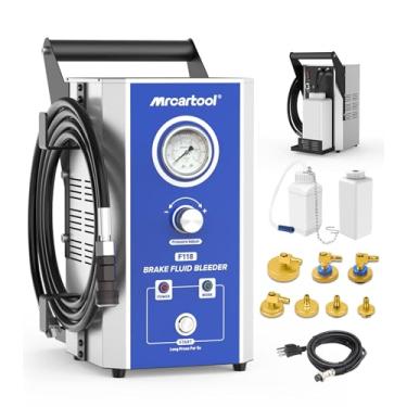 Imagem de MR CARTOOL Kit de sangramento de freio automotivo F118 Permutador de óleo de fluido de freio elétrico com adaptador de cilindro 7Master para todos os veículos 110V