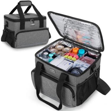 Imagem de Bolsa médica Trunab Isolada Resistente à Água 30x26x21cm Cinza