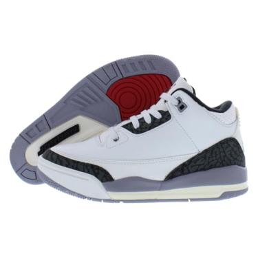Imagem de Tênis infantil Jordan 3 Retro Cement Grey (DM0966-106, branco Summit/cinza cimento/preto), Summit branco/cinza cimento/preto, 12 Little Kid
