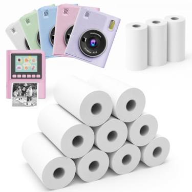 Imagem de Refil de 12 rolos para câmera instantânea infantil, refil de rolo de papel de impressão de foto HD com a maioria das câmeras de impressão instantânea para crianças, livre de BPA (5,7 x 2,5 cm)