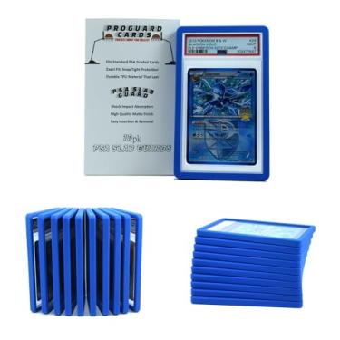 Imagem de ProGuard Cards Protetores de para-choque PSA para lajes PSA com 10 unidades (azul) para placas PSA de grau padrão | Protetor de placa PSA - TPU rígido, proteção de encaixe exato | Absorção de choque |