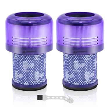 Imagem de 2 pacotes de filtros de vácuo V12 de substituição para filtro de aspirador de pó sem fio Dyson V12 Detect Slim, V12 Slim, SV30, SV34, SV35, compare com a peça 971517-01 (não para SV12)