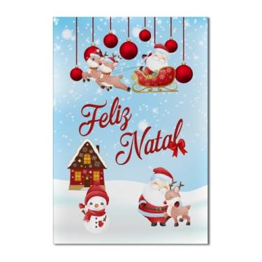 Imagem de Painel de Festa Retangular 1,50x2,20m - Painel de Tecido para Estrutura com Vara, Temático para Festa de Aniversário, Natal e Comemorações(Feliz Natal 3)