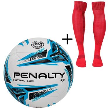 Imagem de Kit 01 Bola De Futsal Penalty RX 500 XXIII + 01 Meião Penalty Storm-Masculino