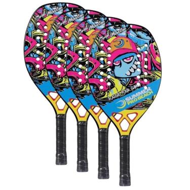Imagem de kit 4 Raquetes de Beach Tennis em Carbono 12K Street Monster-Unissex