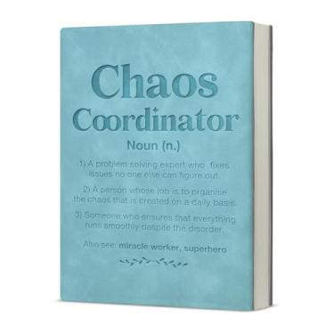 Imagem de KSFFWQIN Caderno Chaos Coordinator Journal Employee Appreciation Gifts, Thank You Gifts for Bosses Leaders Coworkers Teachers, Chaos Coordinator Definition Writing Notebook