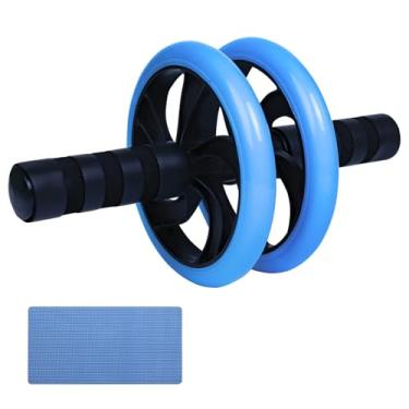 Imagem de Dalekana Rolo de roda AB, roda de fitness abdominal para exercícios, rolo de treinamento de força, 28 cm L, azul