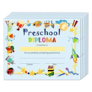 Imagem de Certificados de Diploma Pré-Escolar, Certificados de Jardim de Infância Presentes de Prêmio para Crianças Estudantes, Suprimentos de Decorações de Cerimônia de Diploma de Graduação Colorido, Pacote