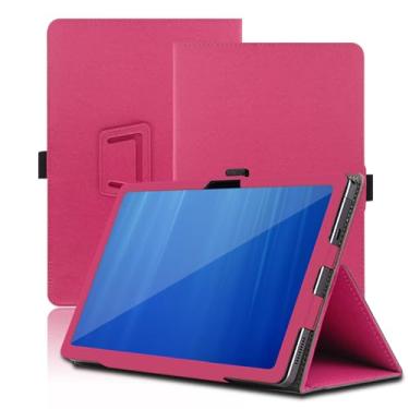 Imagem de Capa para tablet Wacom Movinkpad Pro 14 de 14 polegadas, Wacom Movinkpad Pro 14, capa protetora dobrável com suporte para lápis e alça de pulso, proteção total. (vermelho)