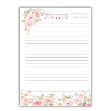 Imagem de Refil de fichário 80 folhas floral delicado rosa Universitário