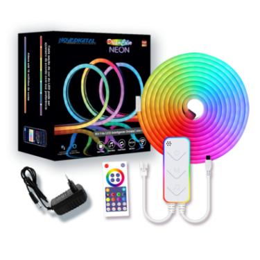Imagem de Fita Led Inteligente Dreamcolor Neon Novadigital Clw-neon Rgbic 6803 Efeito Neon Tuya E Smartlife - Rolo De 5 Metros - C