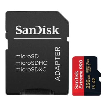 Imagem de Cartão de Memória Sandisk UHS-I Extreme Pro, Micro SDXC, 256GB, 200MB/s, com Adaptador