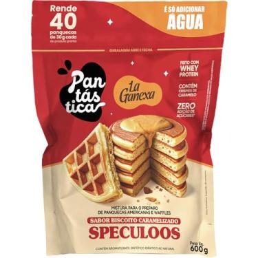 Imagem de Massa para panqueca americana e Waffle, Zero com Whey Sabor Speculoos 600g - La Ganexa Pantástica