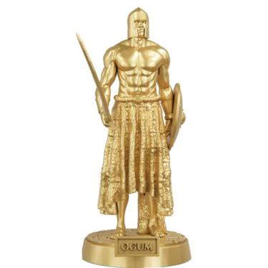 Imagem de Estátua Ogum Umbanda Candomblé - Orixá Guerreiro - Versão 3 (Cor Ouro)