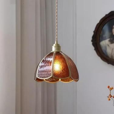 Imagem de Lustre retrô de latão - Perfeito para loft antigo, mesa de cabeceira vintage, restaurante em antigo armazém e pousada litorânea (FF)