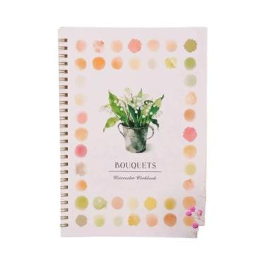 Imagem de Livro De Prática De Pintura Em Aquarela Para Iniciantes Conjunto De Ál