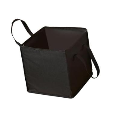 Imagem de predolo Organizador de cabides rígido com tampa e alças, leve e prático para guardar brinquedos, objetos diversos outros itens domésticos, Quadrado Preto