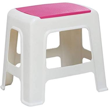 Imagem de FAMEOYA Banco de assento de chuveiro de banheiro cadeira de plástico portátil para idosos azul X tamanho grande engrossada e durável, ideal para banho e troca de sapatos