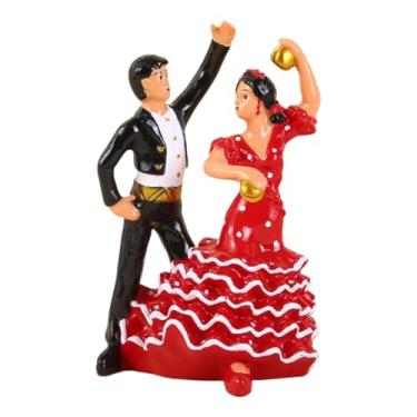 Imagem de Fenteer Escultura de casal de noivos em estatueta, enfeite de mesa para o Dia dos Namorados, ideal para sala de estar, quarto e decoração de casa, Borda Branca