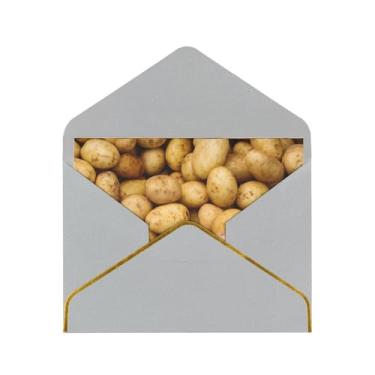 Imagem de SKKNT Cartões de felicitações com impressão de batatas de jardim para todas as ocasiões, convites de festa de aniversário de casamento, 12,7 x 15,2 cm