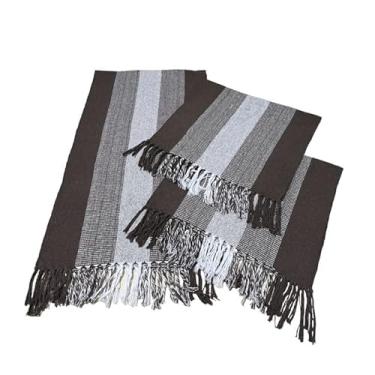 Imagem de Jogo de Passadeira de Tear, Tapete de Cozinha, 3 Peças Algodão(MARROM FX CRUR-TT)