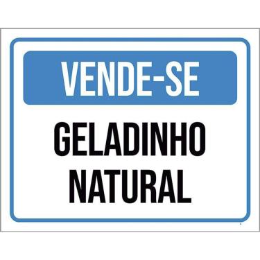 Imagem de Placa Vende-Se Geladinho Natural 36X46