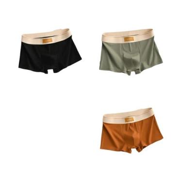 Imagem de Cuecas Boxer Masculinas De Algodão De Alta Qualidade 3 Peças Macias Sa