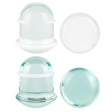 Imagem de WINSENET Kit de alongamento de orelha de vidro, 2-4 peças, plugues de 8 a 22 mm para medidores de orelha com anéis de borracha, kit de alongamento de orelha de vidro com alargador de orelha, joia para