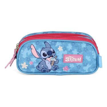 Imagem de Estojo Escolar Triplo Stitch Disney Pink ET50105SC - Luxcel