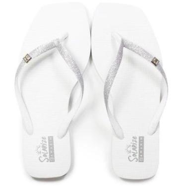 Imagem de Chinelo De Dedo Glitter Bico Quadrado Ramarim 251233-Feminino