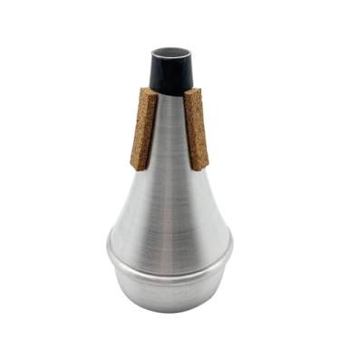 Imagem de Missmore Silenciador leve para prática de trompete de alumínio, prata