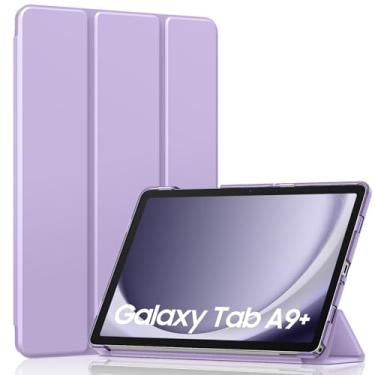 Imagem de MoKo Capa para Galaxy Tab A9 Plus/A9+ 11 polegadas 2023, capa inteligente rígida de policarbonato translúcido para tablet Galaxy Tab A9 Plus SM-X210/X216/X218, despertar/hibernar automaticamente
