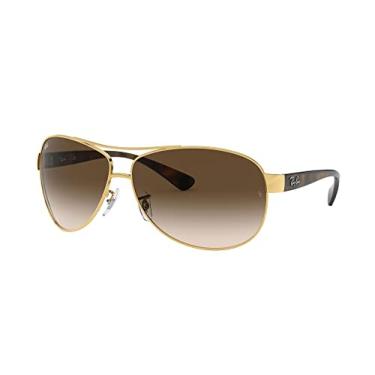 Imagem de Ray-Ban Pacote de óculos de sol RB3386: RB 3386 RB3386 001/13 Arista Brown Gradient Dark Bro 63 mm e kit de limpeza de óculos