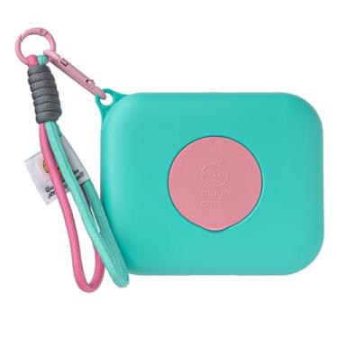 Imagem de Eraecho Dispensador de lenços umedecidos para carrinho de bebê e bolsa de fraldas, estojo de lenços portátil recarregável, suporte de lenços de viagem à prova d'água, multicolorido (verde com tampa