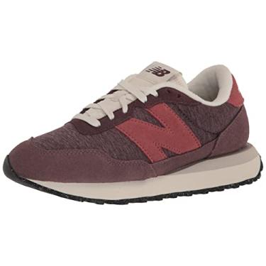 Imagem de New Balance Tênis feminino 237 V1 Classic, Trufa/vermelho mineral, 39