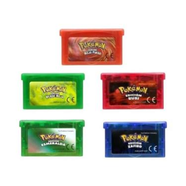 Imagem de Cartucho De Jogo Pokémon GBA 32 Bits Jogos De Vídeo Emerald Fire Red L