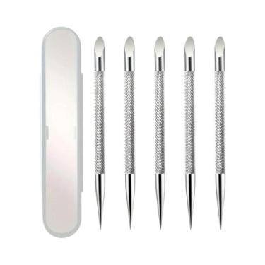 Imagem de Empurrador De Cutículas Em Aço Inoxidável, Ferramenta Profissional De 