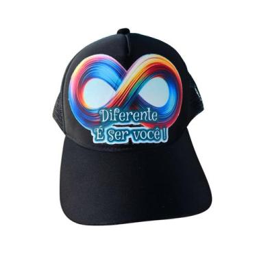 Imagem de Boné Preto para Autistas Infinity Dark - Diferente é ser você