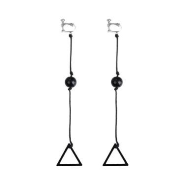 Imagem de Brincos De Stud Em Forma De Triângulo Preto Do Anime Chainsaw Man Poch