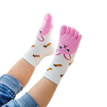 Imagem de Kit 3 meia dedos infantil dedinhos estampada menina - Lepeka, Sortida,